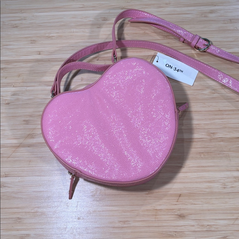 Pink Heart-Shaped Kidcore Crossbody Bag - Picture 3 of 6